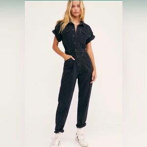 Free People x We The Free Marci Jumpsuit in Black Size Medium